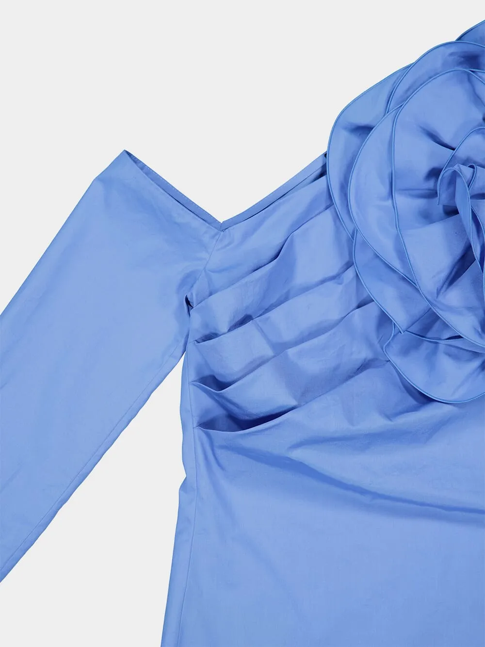 Asymmetric Rose Embellished Top